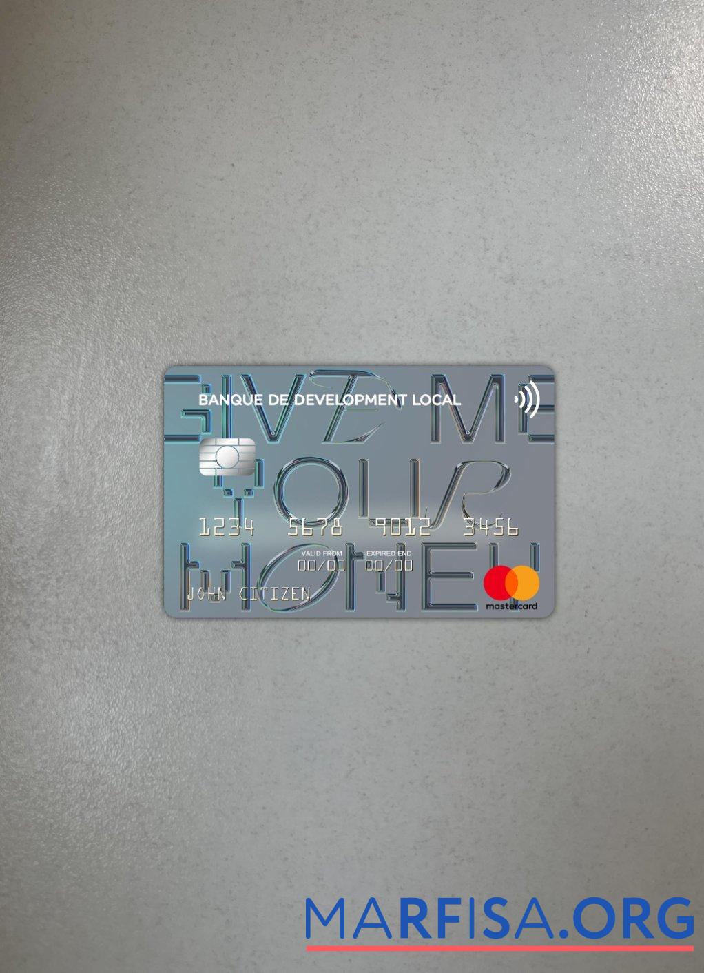 Realistic Algeria Banque de Développement Local mastercard photolook front real example